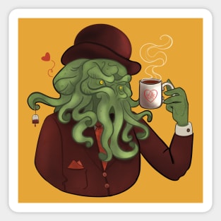 Tea Time with Cthulhu Sticker